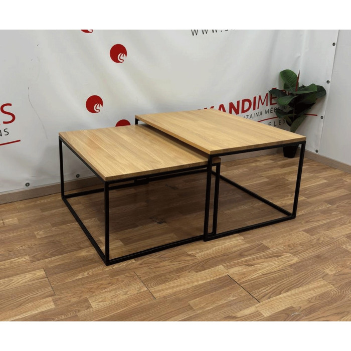 Kavos staliukų rinkinys Square Set (Ąžuolas) Kavos staliukų rinkinys Square Set (Ąžuolas)